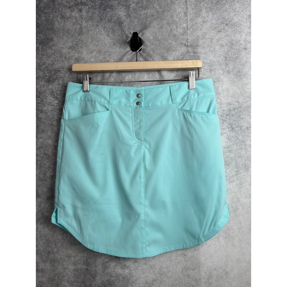 Adidas Women's 3 Stripe Golf Skort ClimaCool Stretch in Aqua Size 8 NWT‎